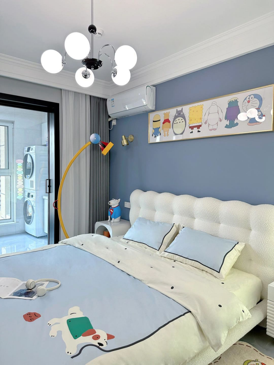 卧室日常 13平米蓝色系卧室 喜欢蓝色系 充满清新活力的气息 这13平米