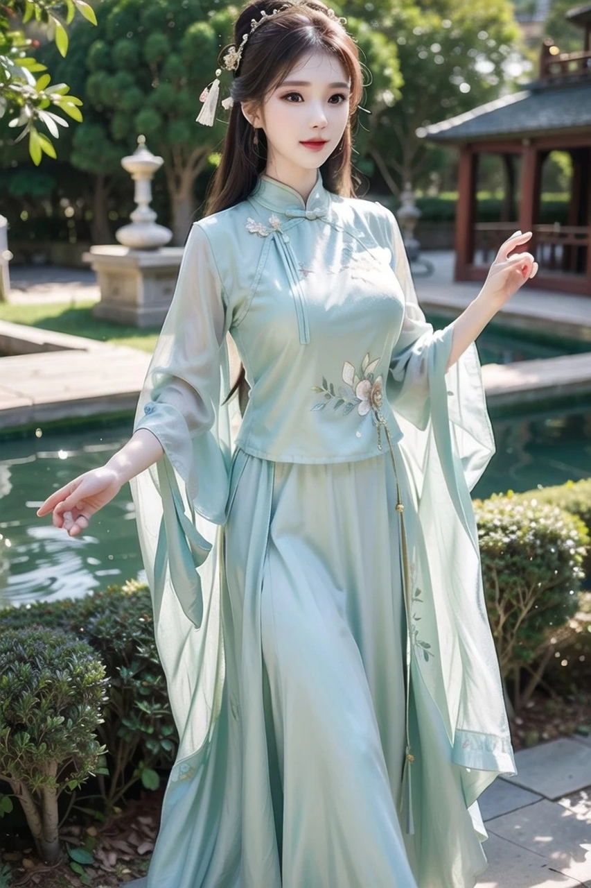 ai绘画|古风少女身姿,清新温婉1