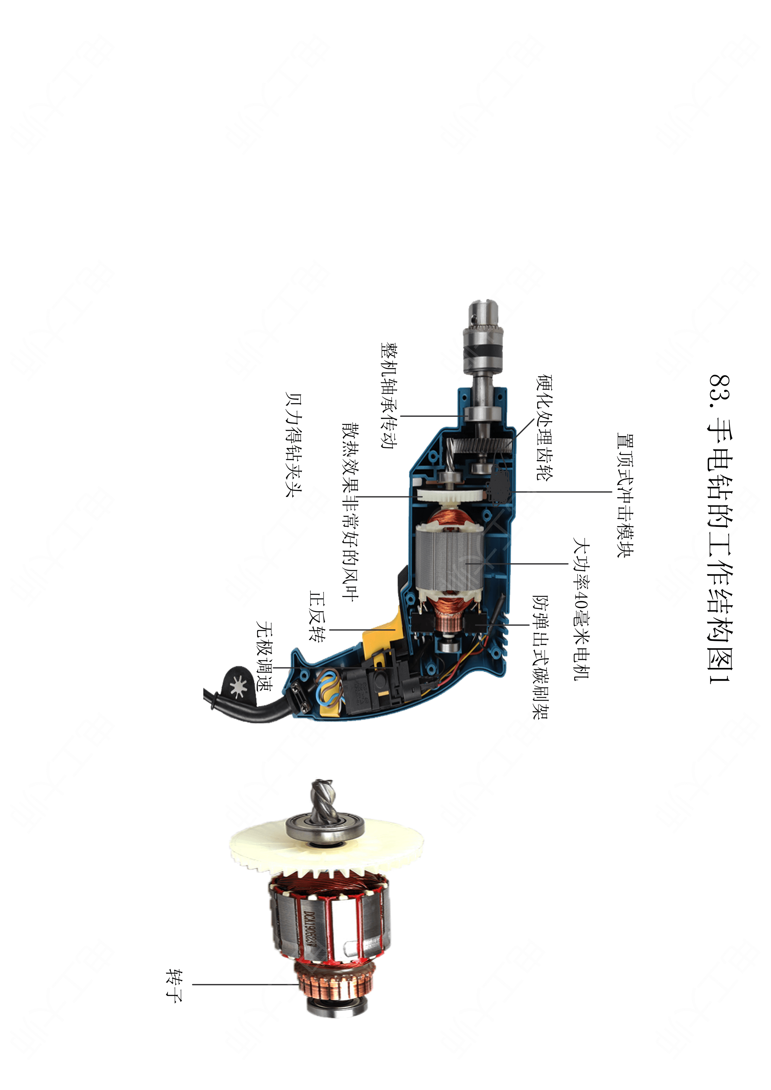 电钻内部结构详细图图片