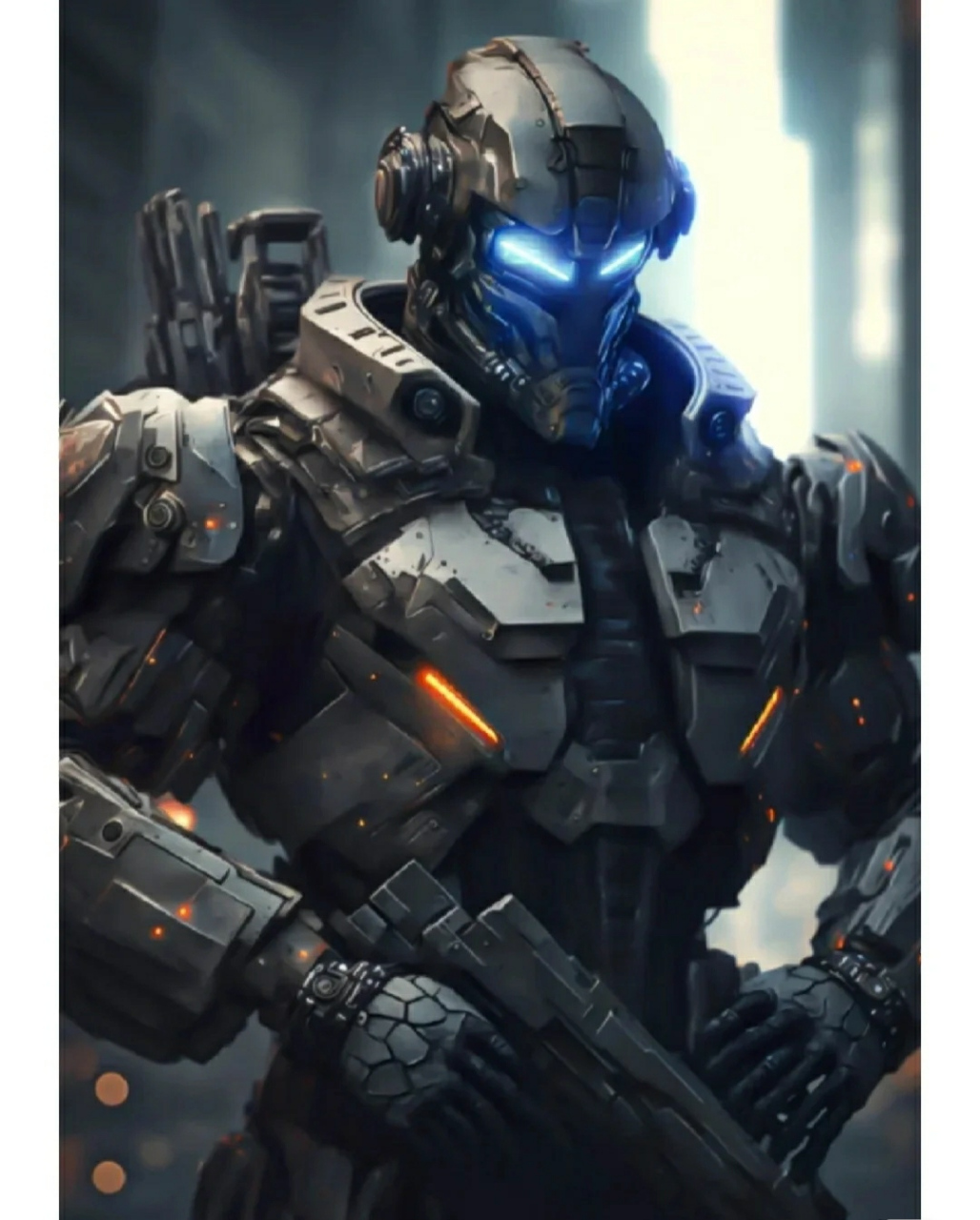 这几组机甲战士颇有光环士官长的特征.