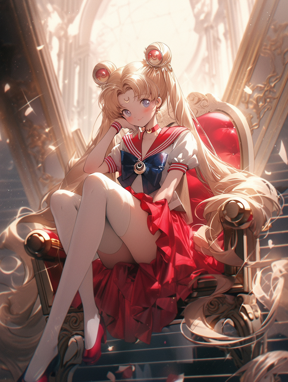 水手月亮# #ai共创计划# #精美手机屏保# #二次元美图# #光# #美女