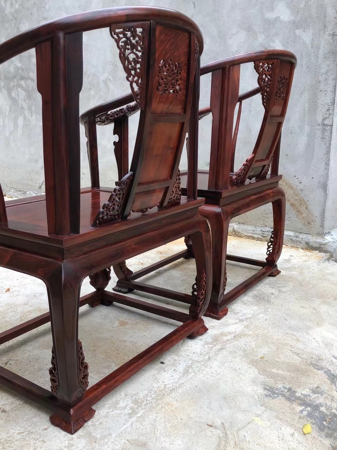 海南黄花梨紫油梨老料皇宫椅