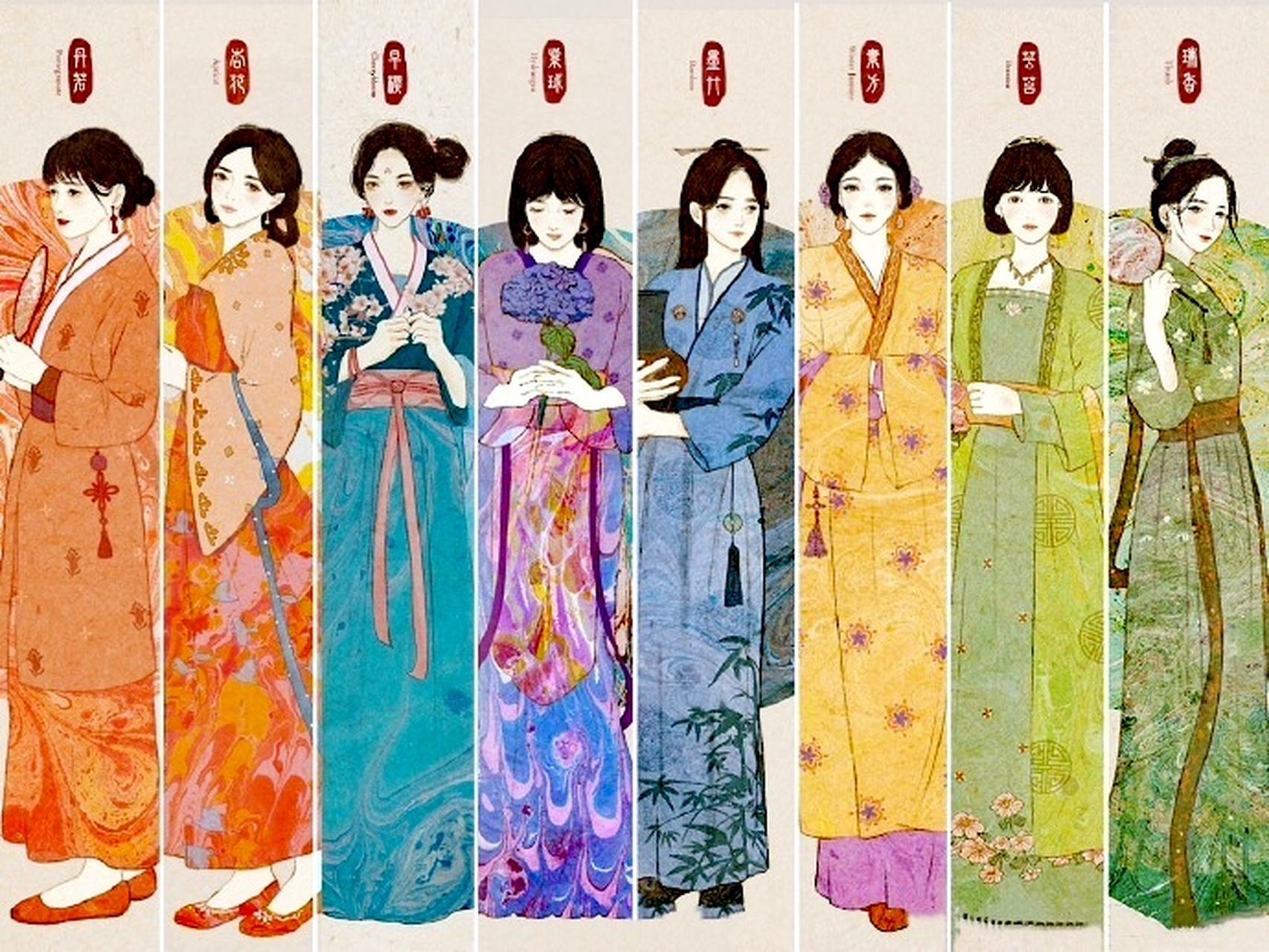 一组古风人物服饰设计欣赏,by redmatcha 676767.