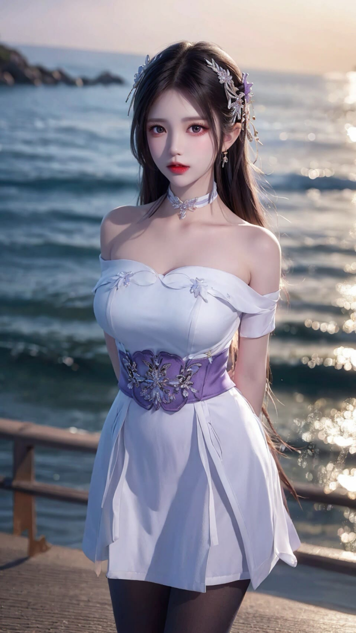 有女神在的湖边上风景都美了许多