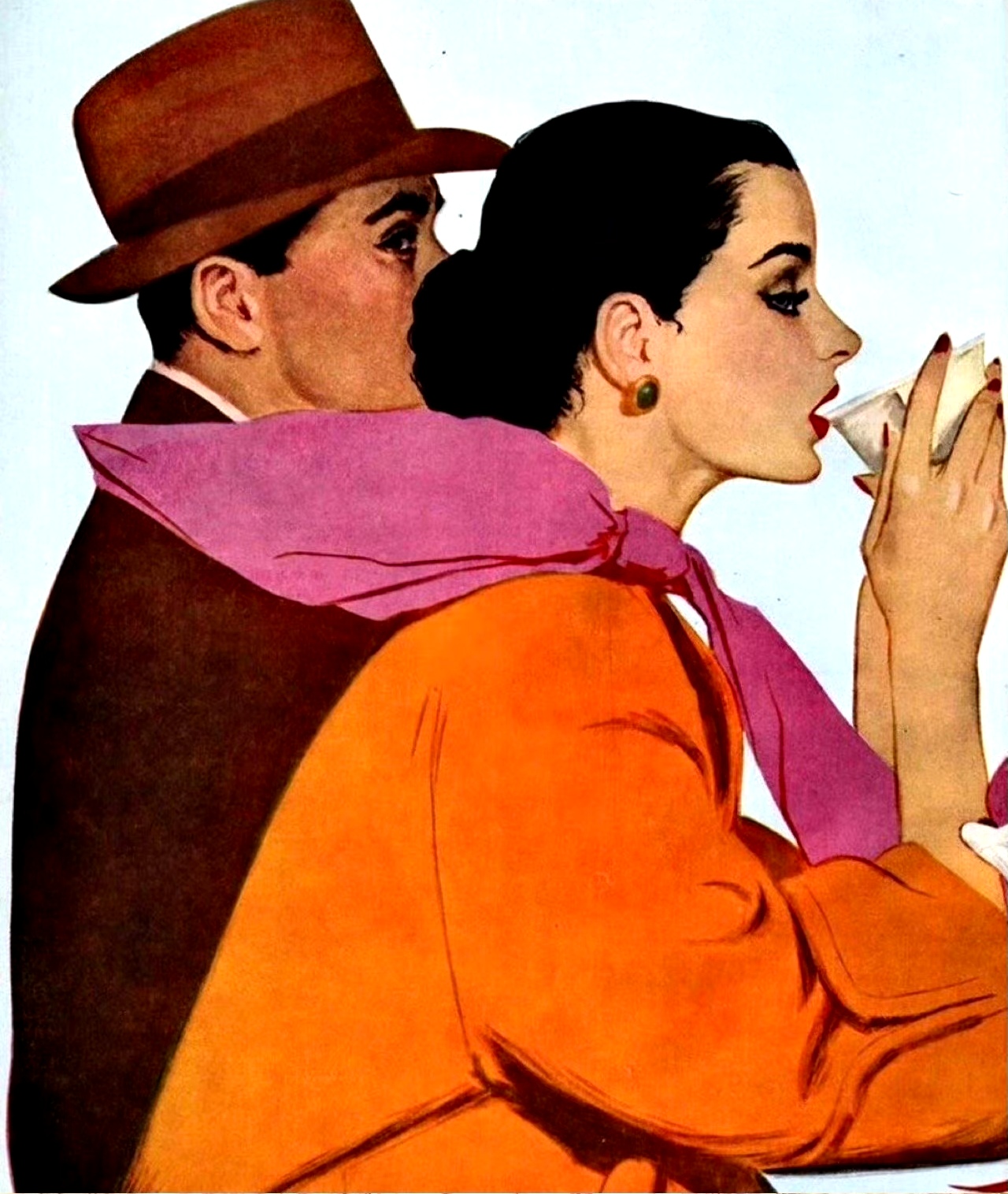 画师科比·惠特莫复古人物插画欣赏