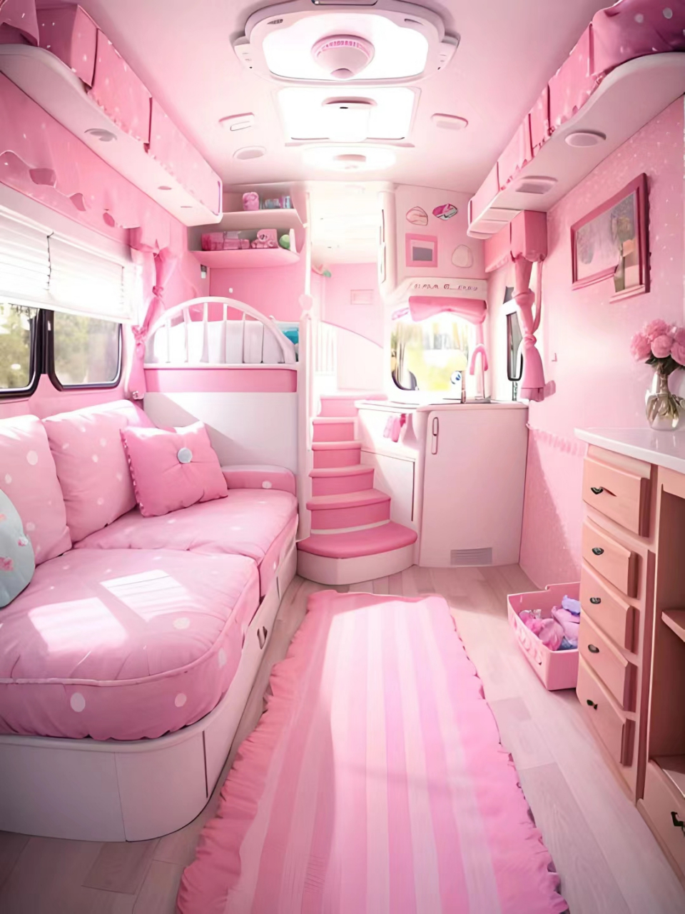 粉色系公主范房车 96粉色系公主范房车,移动的梦幻城堡07 96