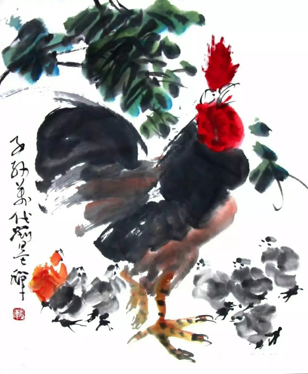 中国画鸡第一人刘墨禅作品欣赏!