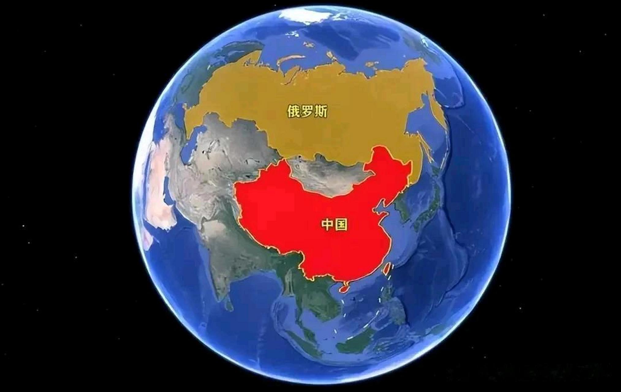 中国和俄罗斯地图高清图片