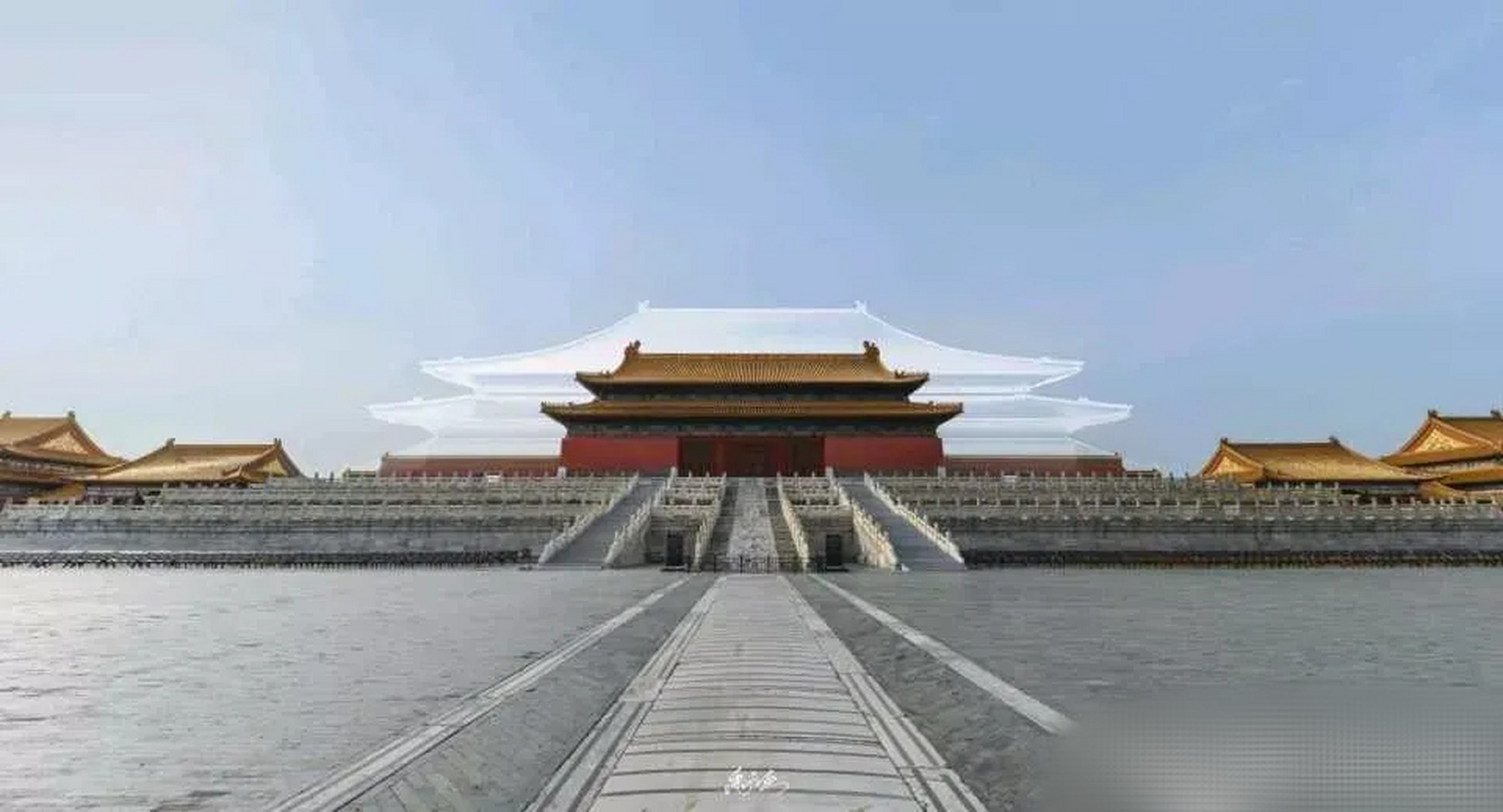 明代永乐皇帝时期紫禁城皇宫比现在大的多,原来两侧还