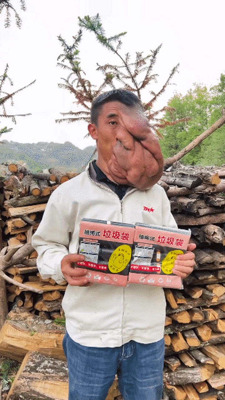 贵州小伙脸上长出10多斤纤维瘤导致面部变形左耳失聪,左眼失明.