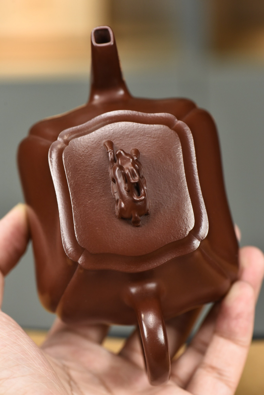 年新作【禅墩·鹿鸣】  原矿紫朱泥,冰窖冷藏泥料,300cc#宜兴紫砂壶