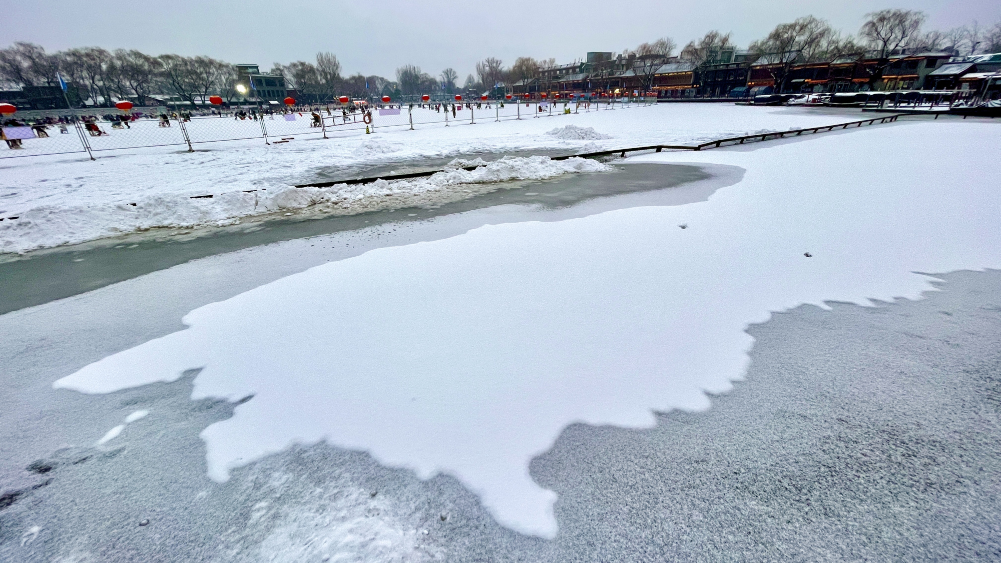 什刹海雪景图片图片