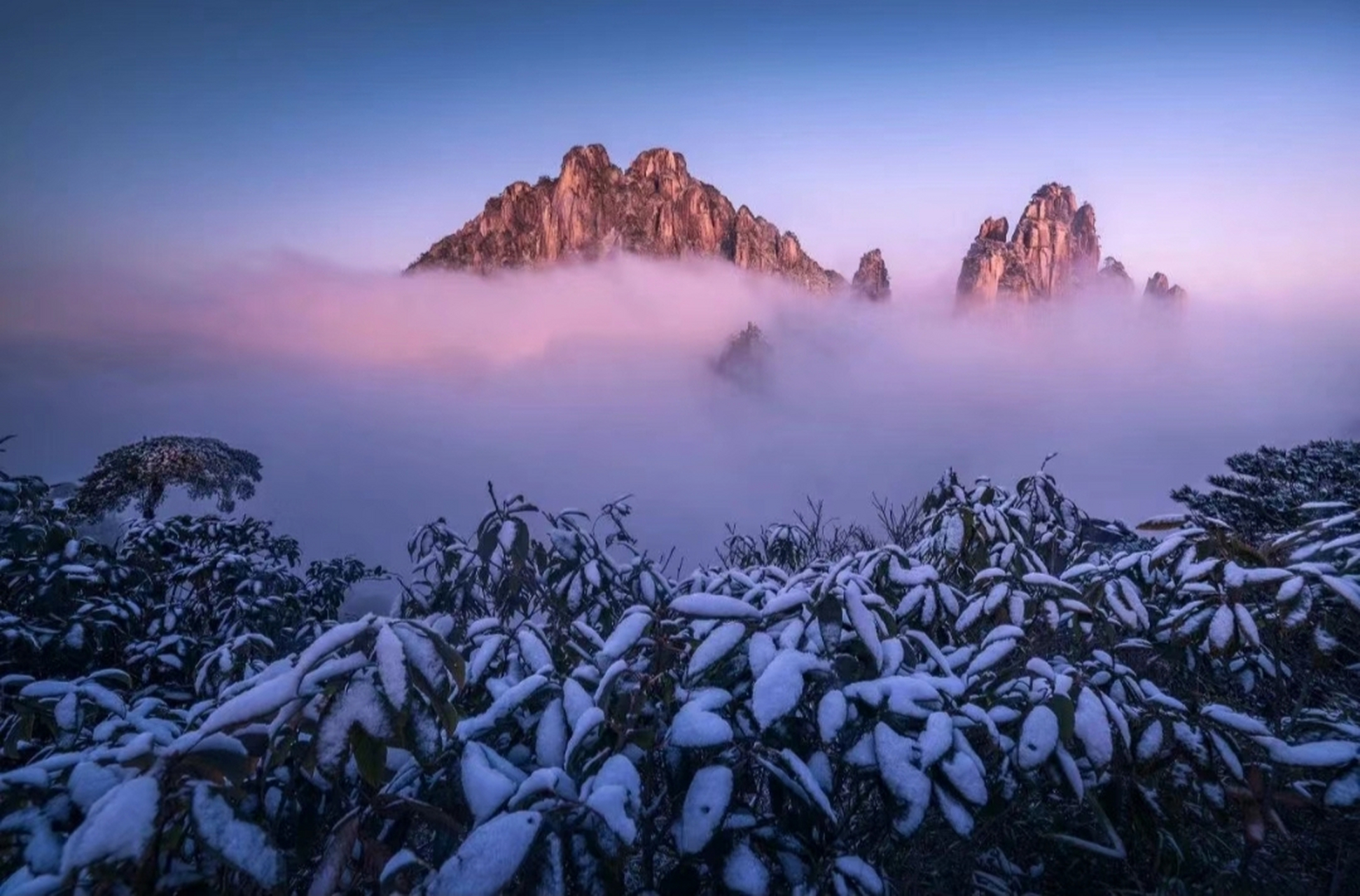 三清山下雪风景图片图片