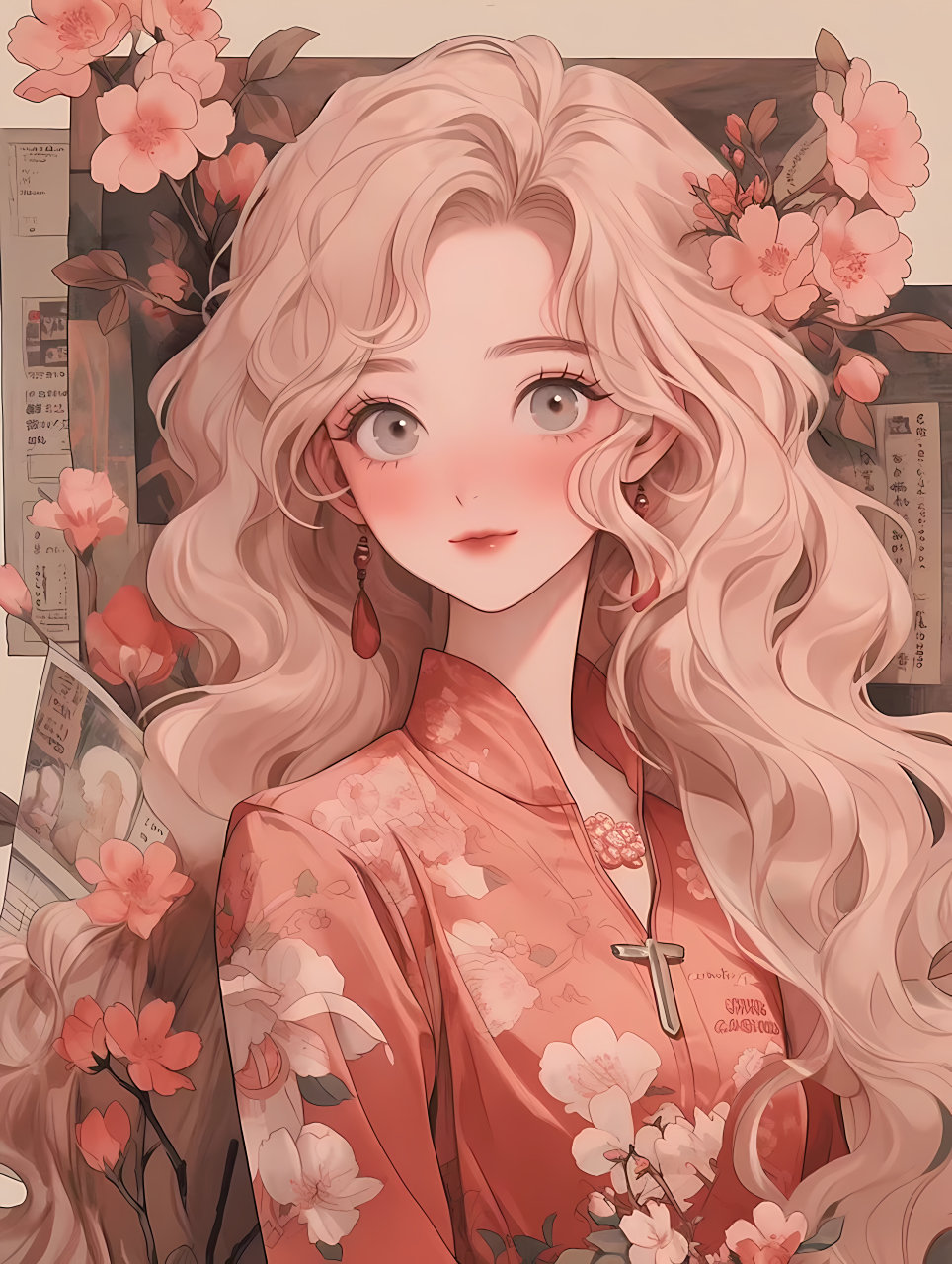 粉色系港风少女 #二次元# #ai共创计划# #ai绘画