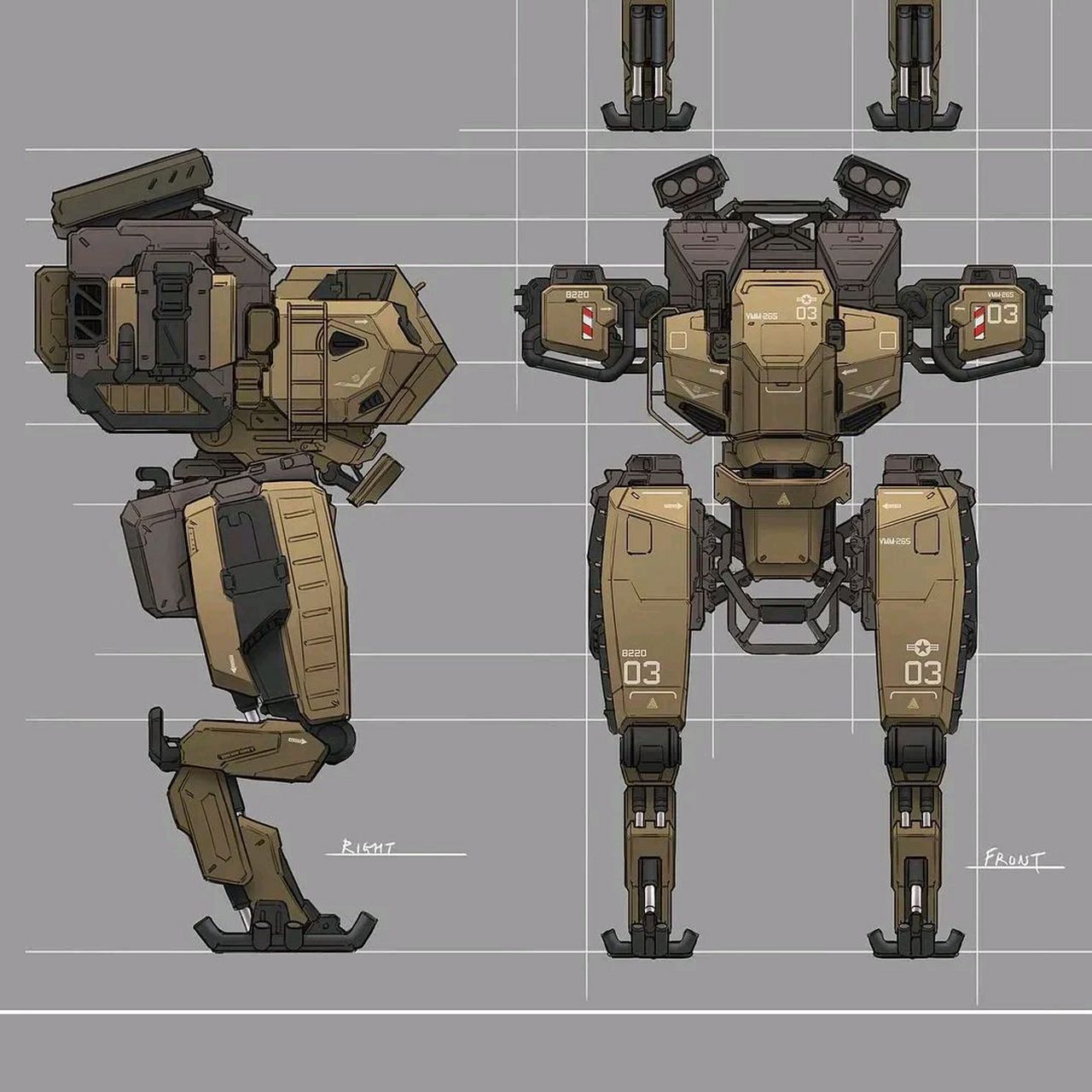 合金装备x前线任务 机甲设计方案图稿欣赏.#动漫# #插画# #动漫机甲