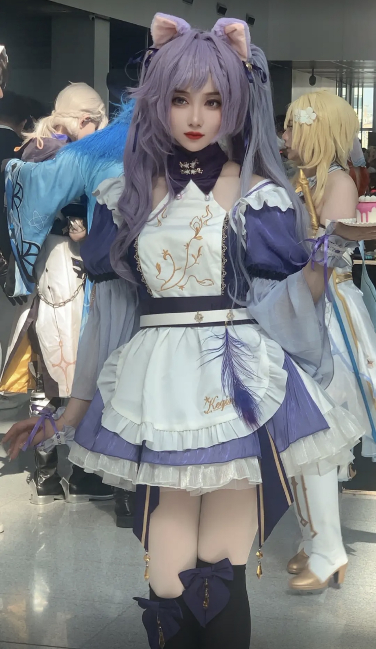 今日是cosplay原神里的美女角色刻晴