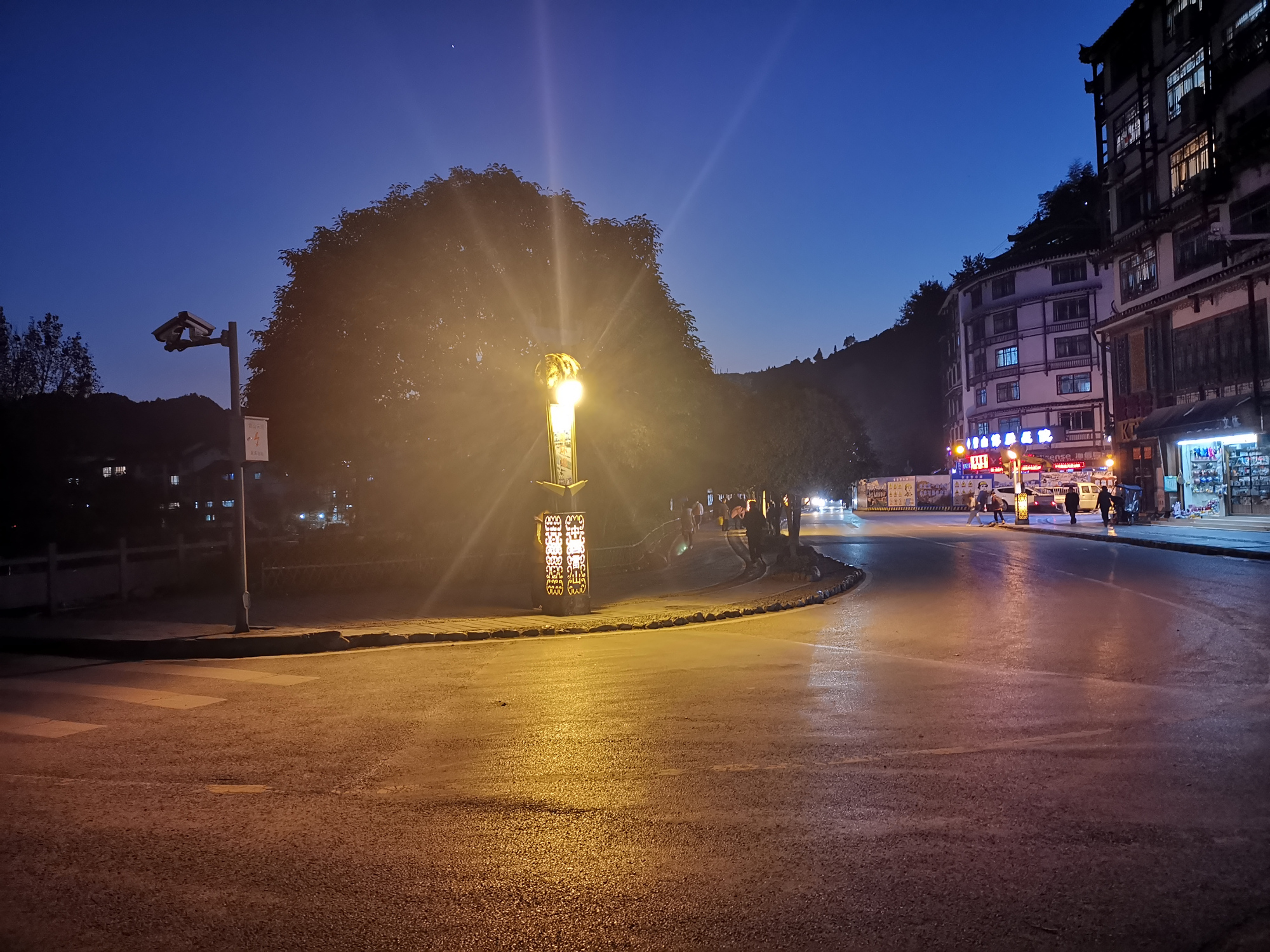 晚上的风景 街道图片