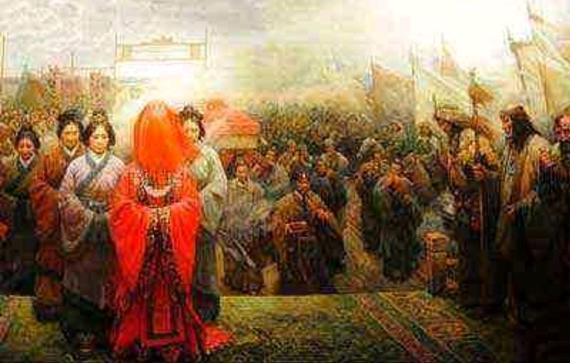 史上的四大美女之一,王昭君远嫁匈奴和亲,成为政治联姻的牺牲品