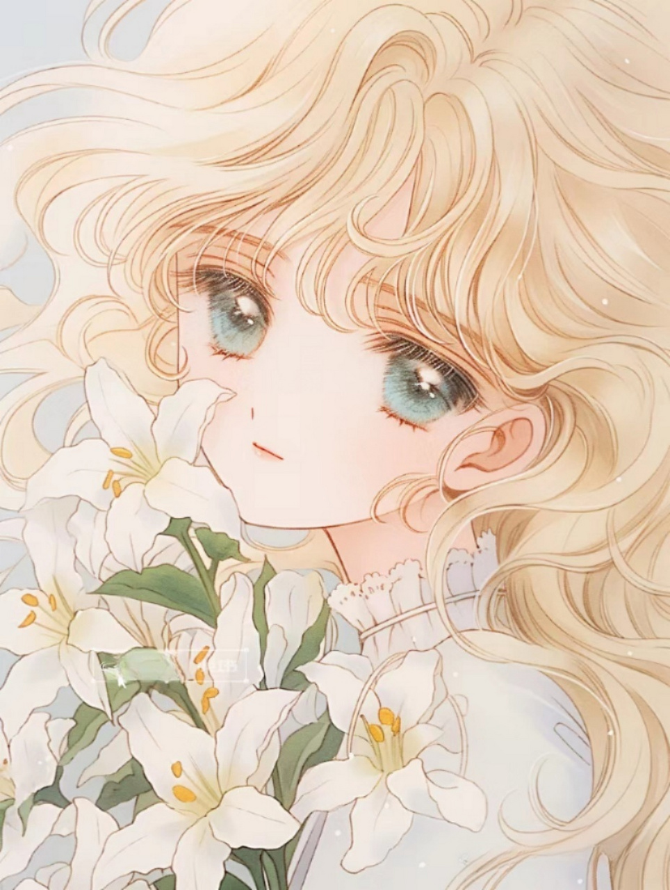 百合花与少女 #二次元# #ai共创计划# #ai绘画
