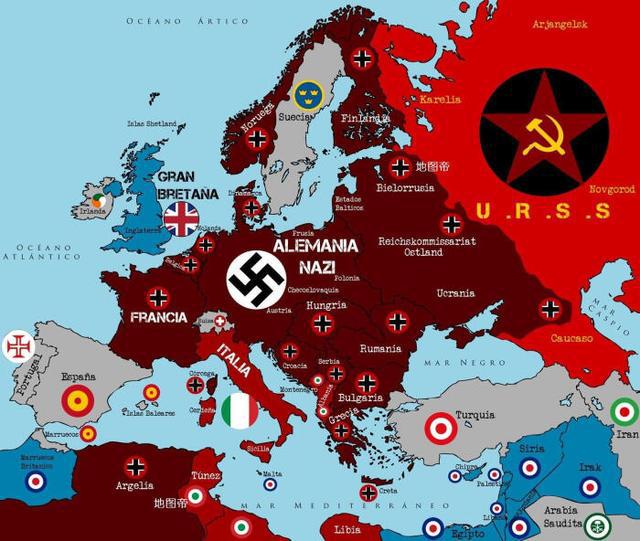 如果纳粹胜利世界版图图片