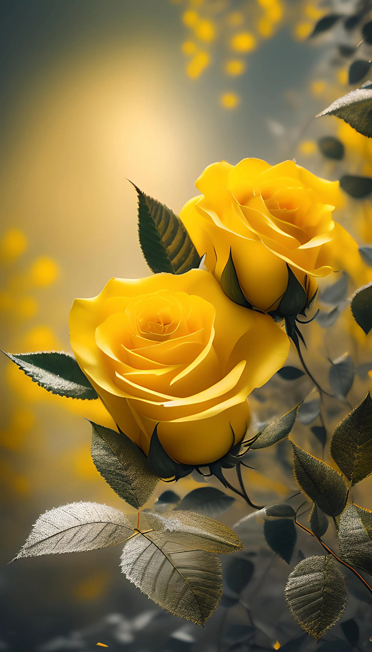 美图:黄玫瑰,传递温暖心意的明媚之花.