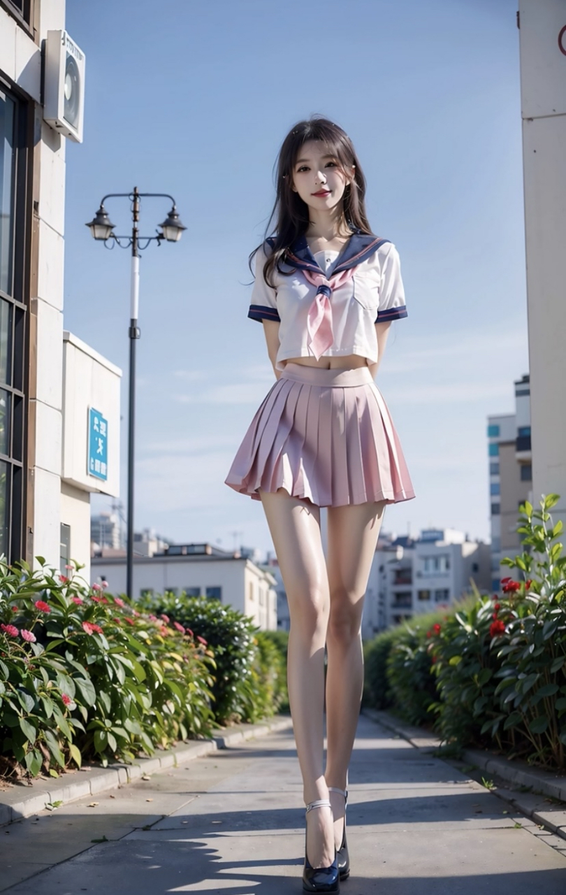 『ai绘画』中规中矩,校园小学妹～#养眼美女# 是你喜欢的嘛?