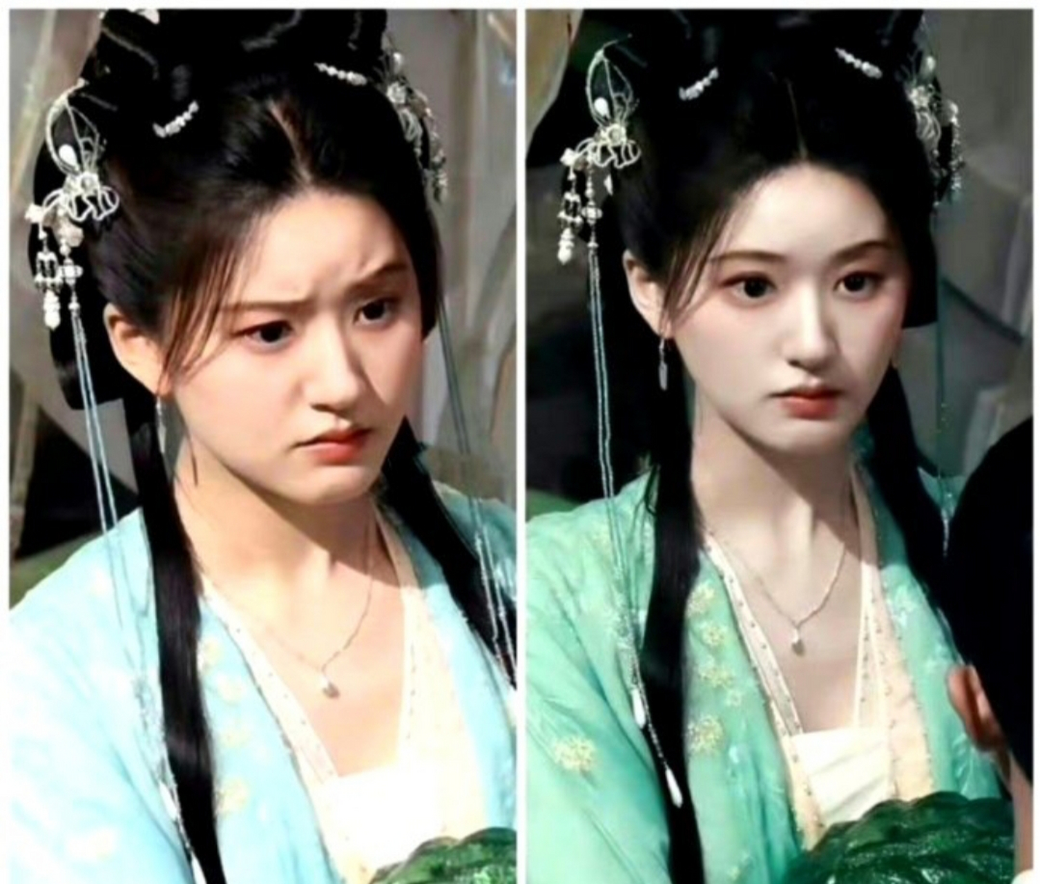 赵露思的生图和精修图对比,区别也不是很大,她真的很适合古装