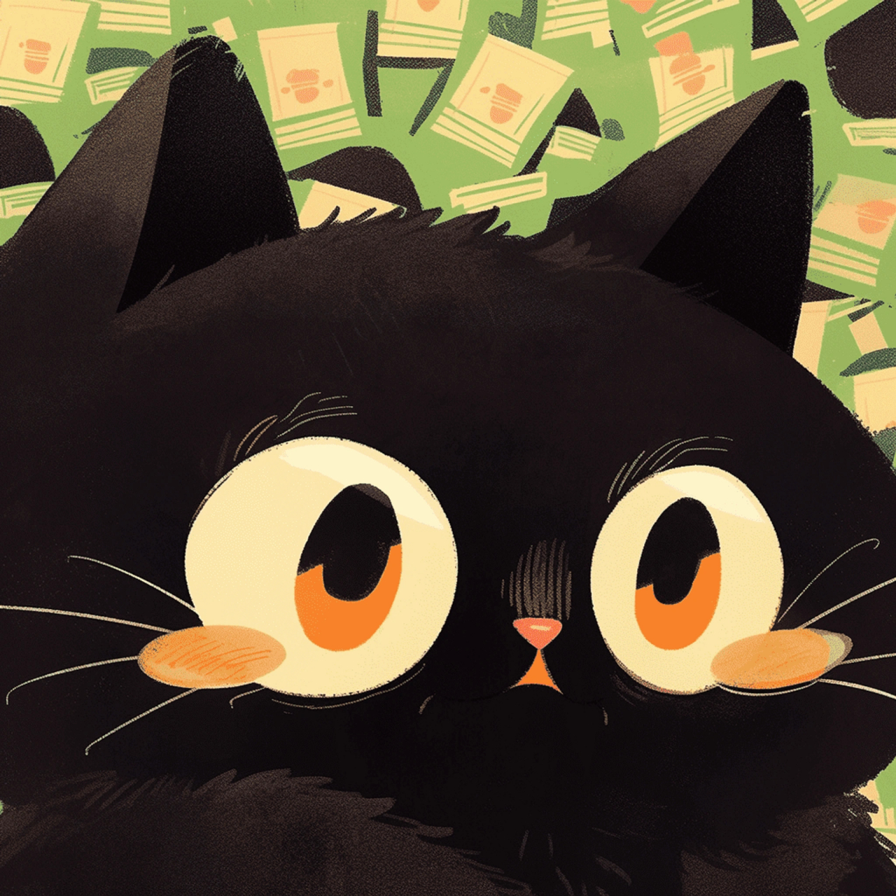 头像丨小黑猫 676767 #绘画欣赏