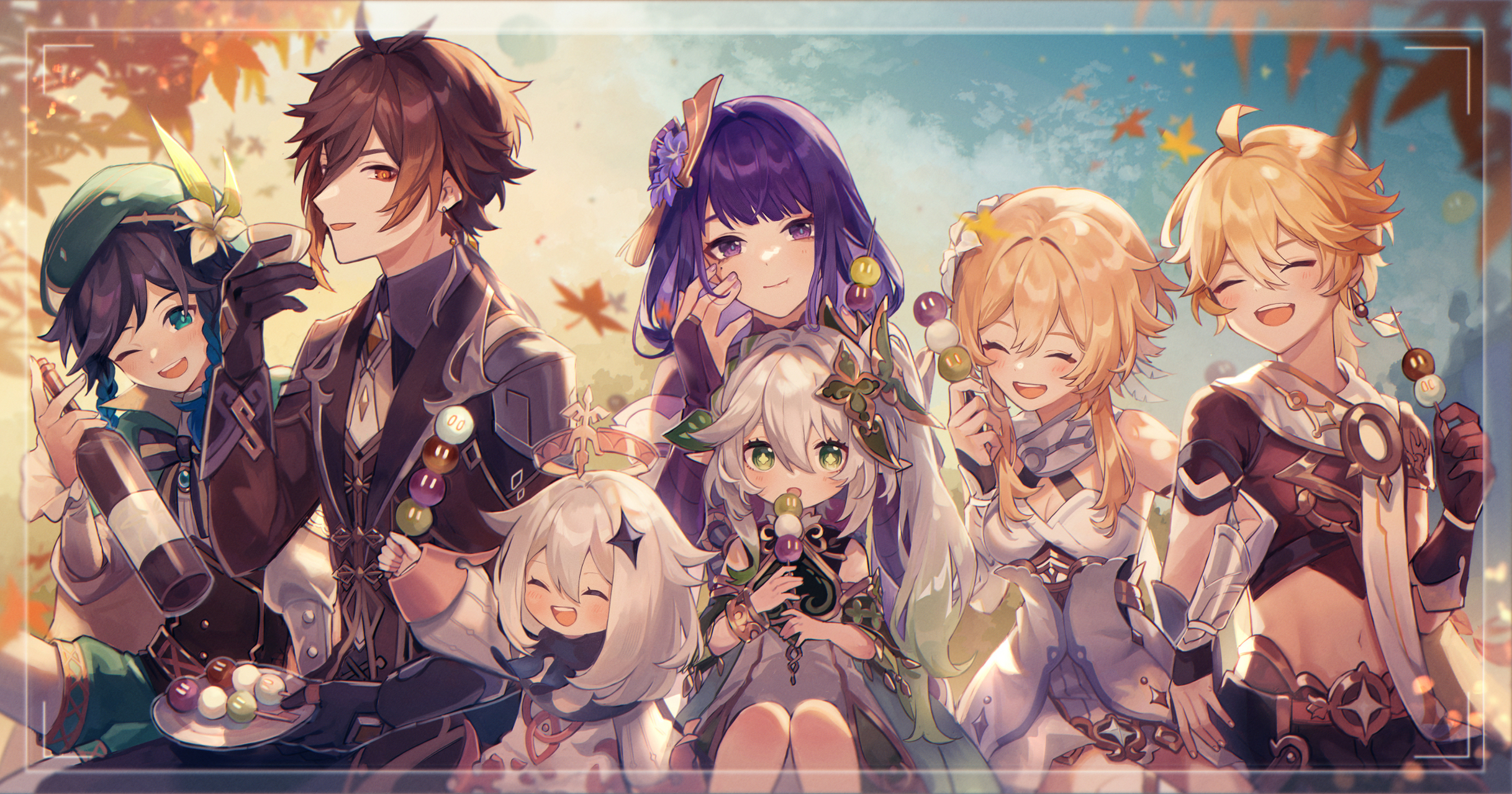 看着真像全家福[吃鲸][吃鲸][吃鲸]#原神# #二次元