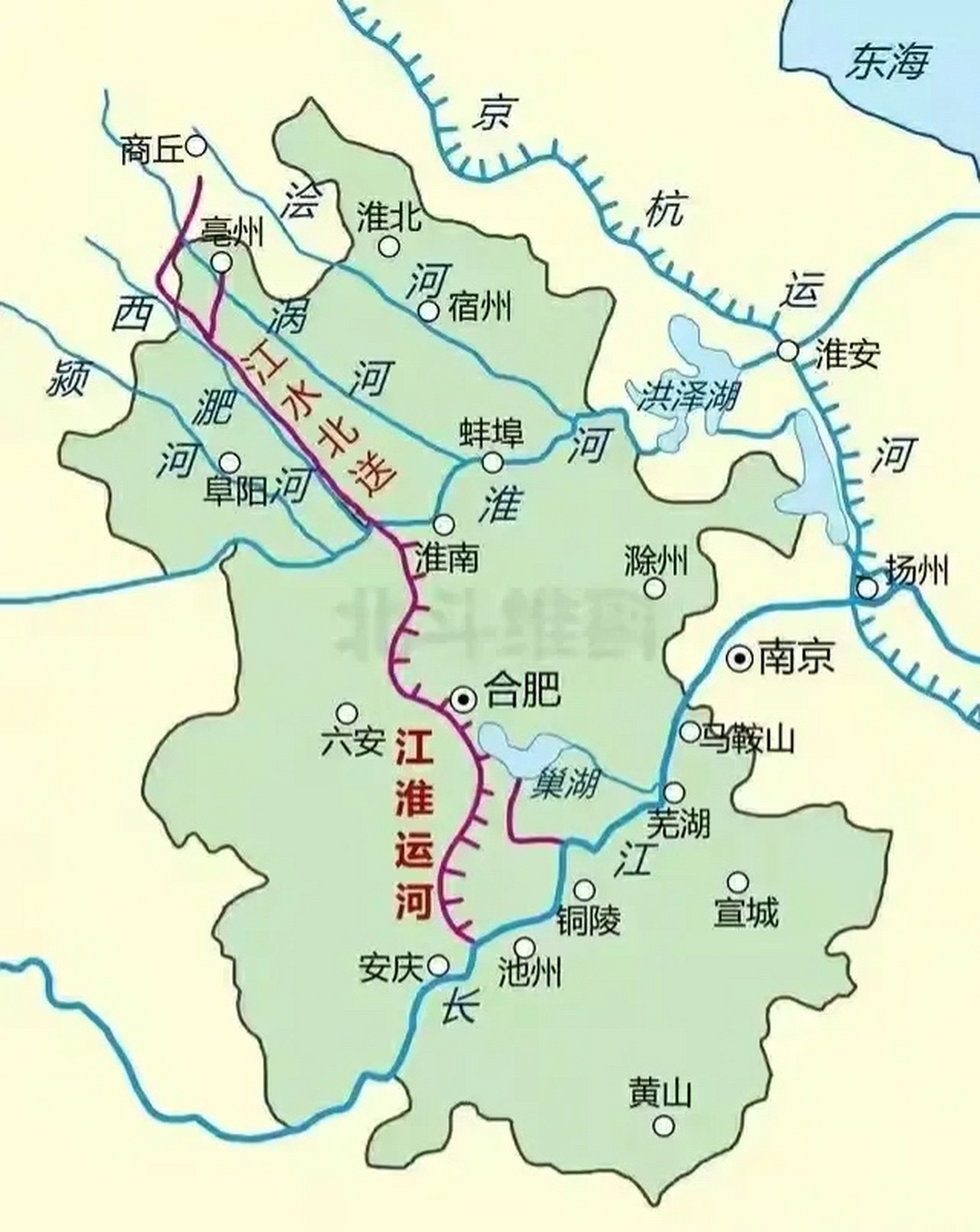 安徽省应该是全国内陆水系最发达的省份,境内有长江和淮河两大河流一