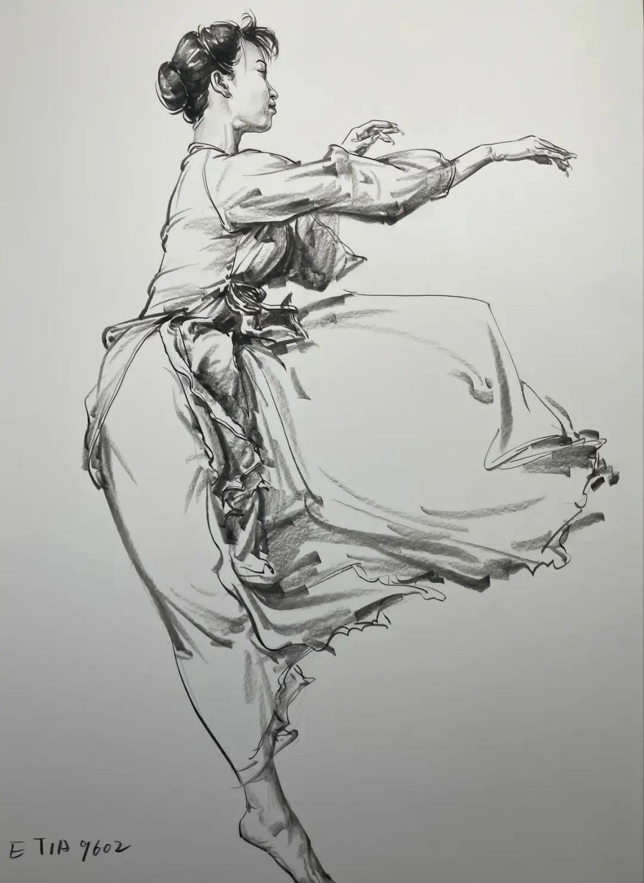 速写画跳舞的人,这样的动态会不会太难对于美术生来说?