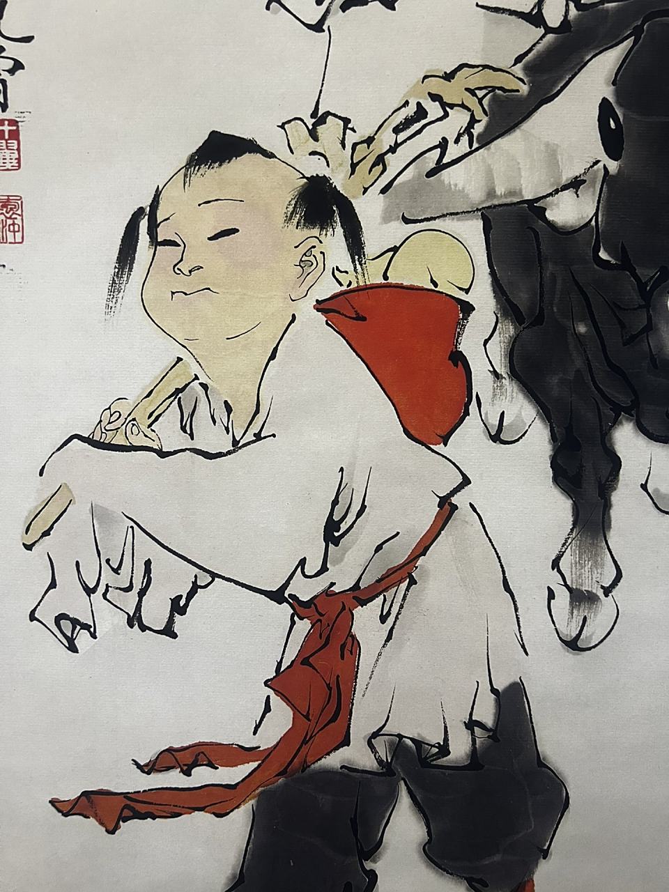 四尺中堂画,老子出关画,实物拍摄  作者:范曾 材质:宣纸 装裱尺寸:173