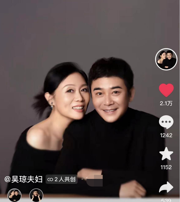 61岁吴琼和46岁老公补拍结婚照,两人互动亲密,羡煞旁人