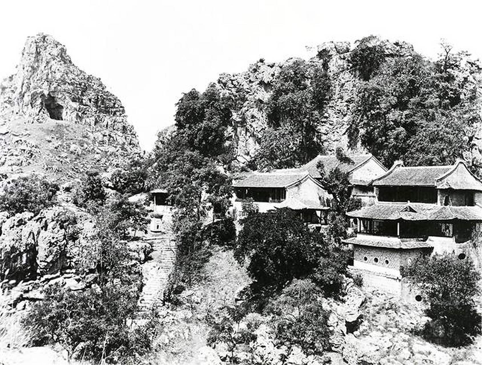 老照片  清末民初的广西桂林,风景如画,到处可见的古建筑