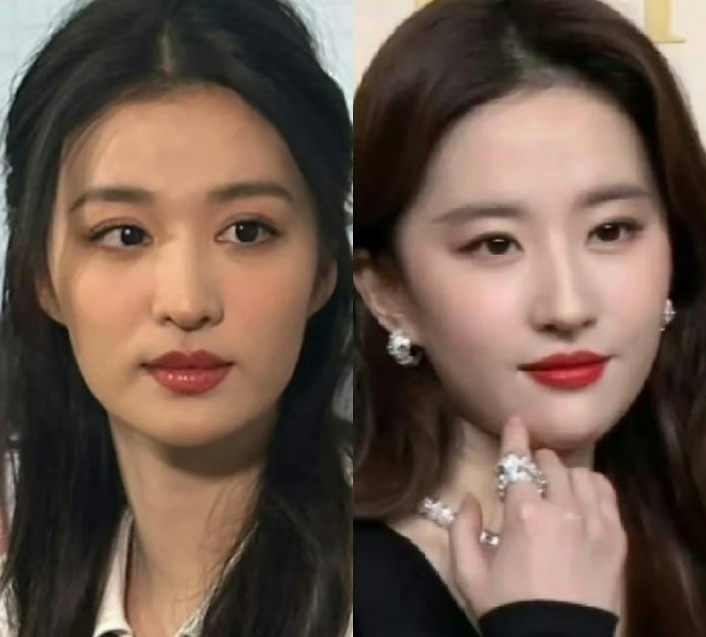 王楚然刘亦菲同框旧照,之前一直有人说她俩长的很像,大家来看看真的像