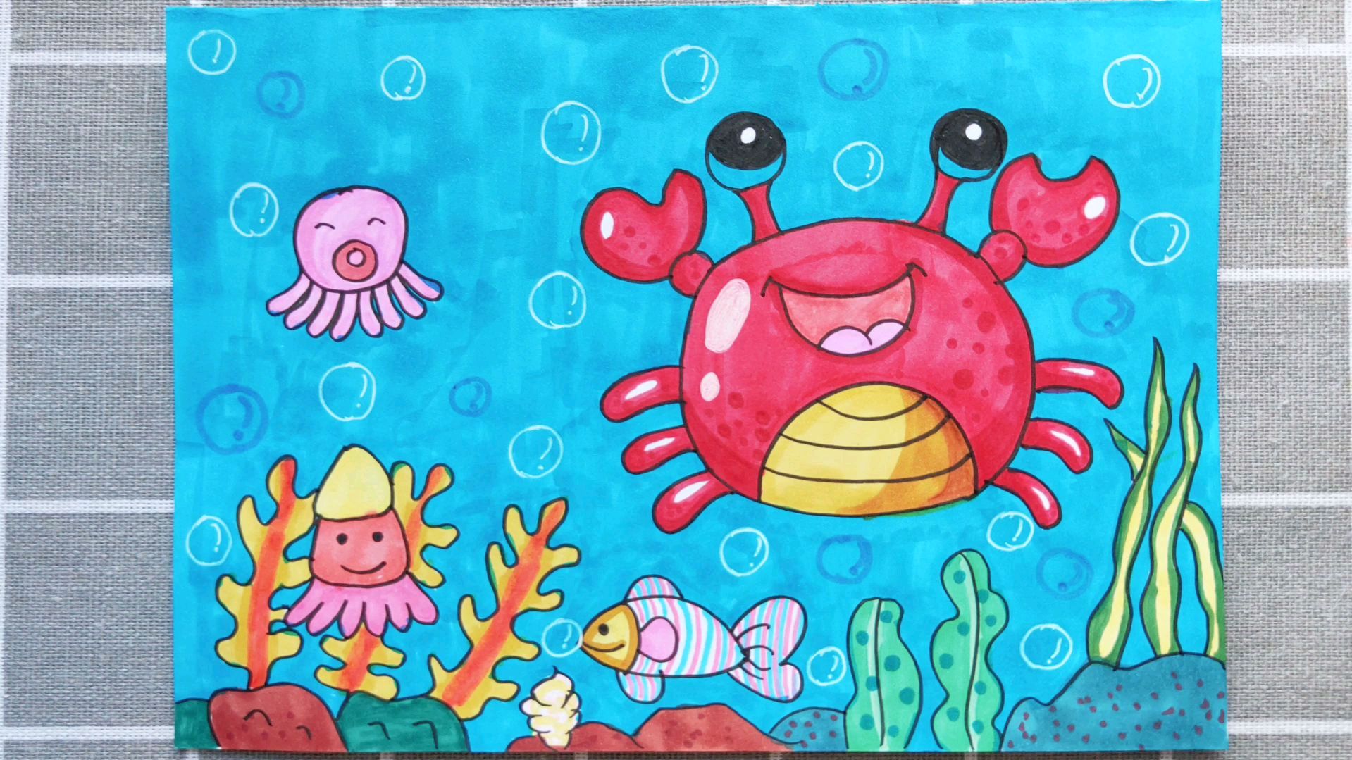 教你画海底世界儿童画