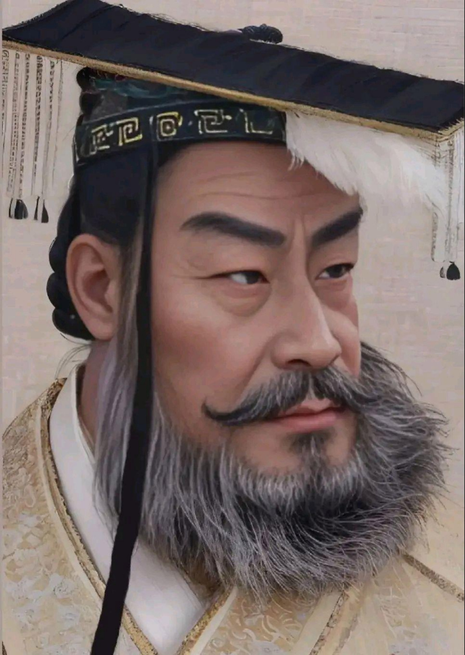 这是根据图片用ai合成的秦始皇照片,始皇帝霸气威武,一统华夏,即使