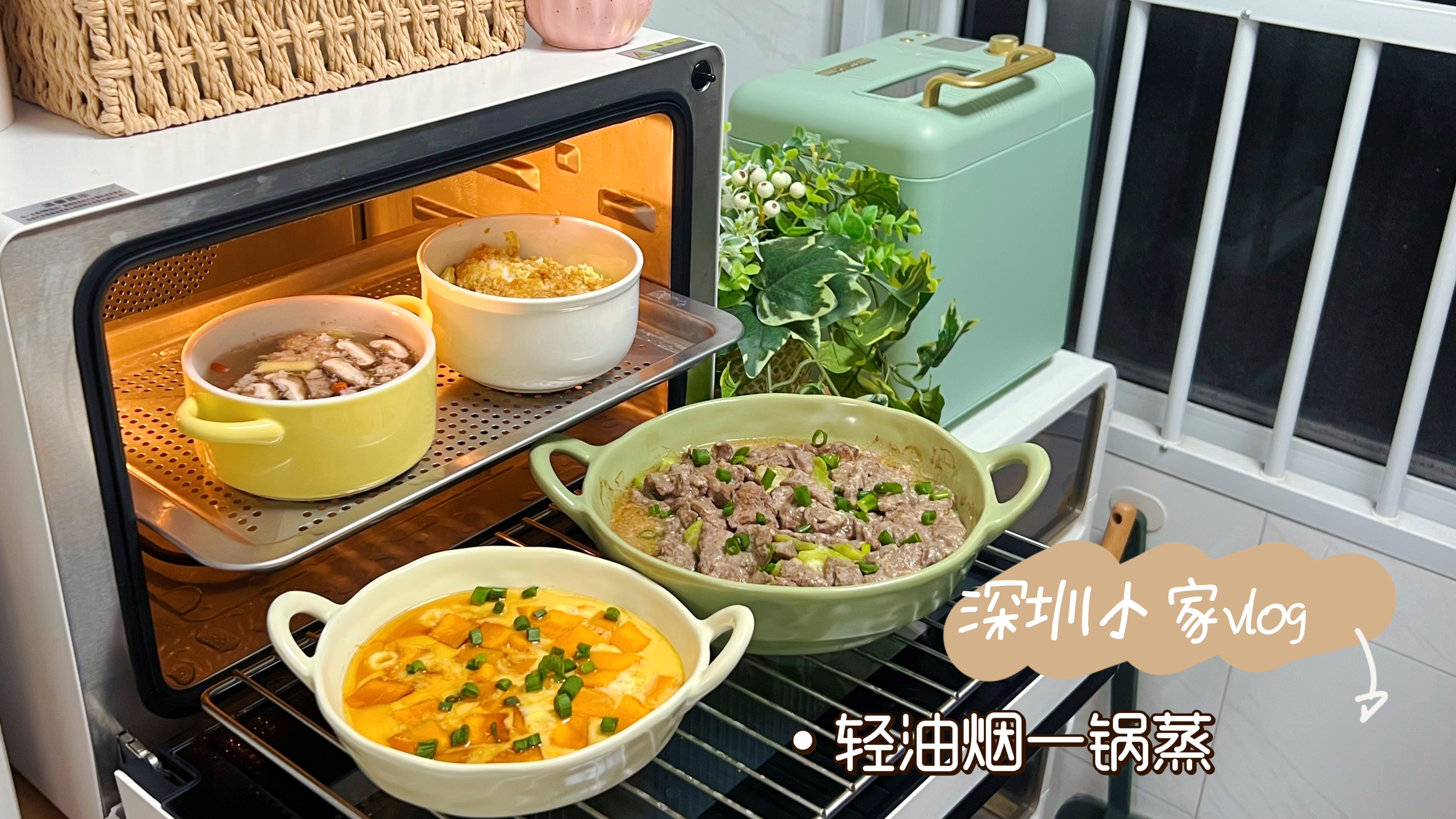 我的蒸烤箱全家最忙!今天又做精致晚餐一锅蒸,无油烟的厨房真棒