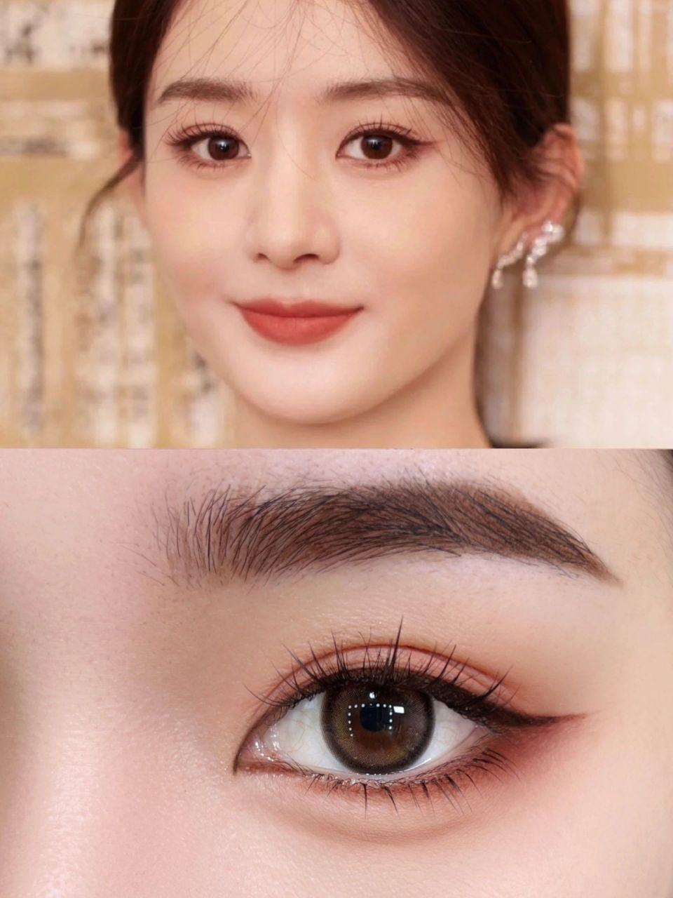 赵丽颖中式贵气感仿妆|春日温柔元气蜜桃妆 赵丽颖这组妆容太好看辽!