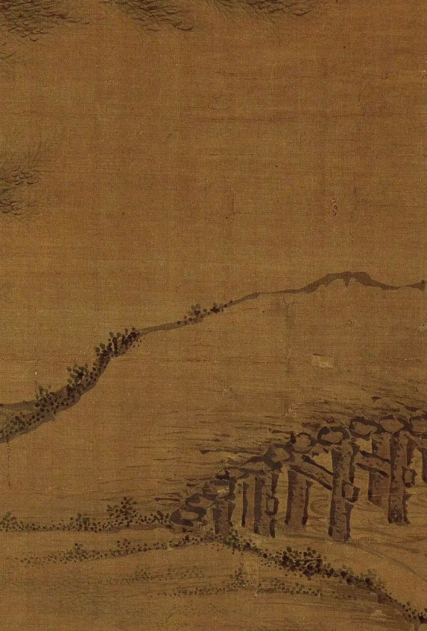 周末图卷—宋 李唐《灸艾图》  绢本设色,68.8x58.