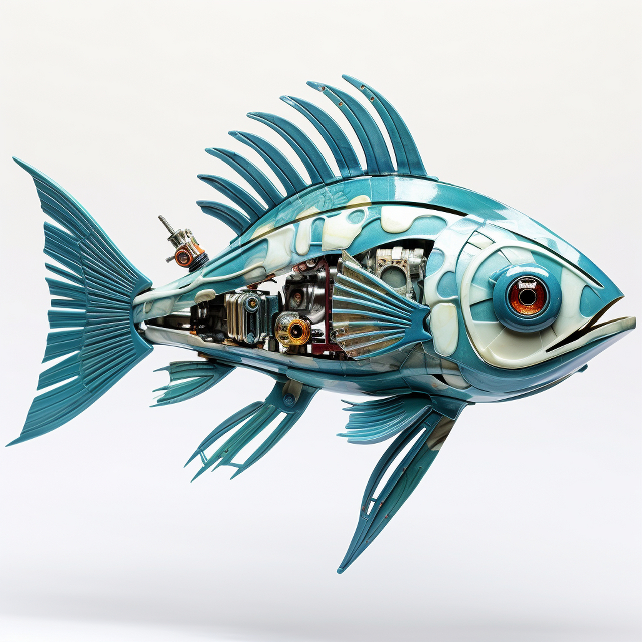 机械鱼设计#ai绘画# #设计# #机械