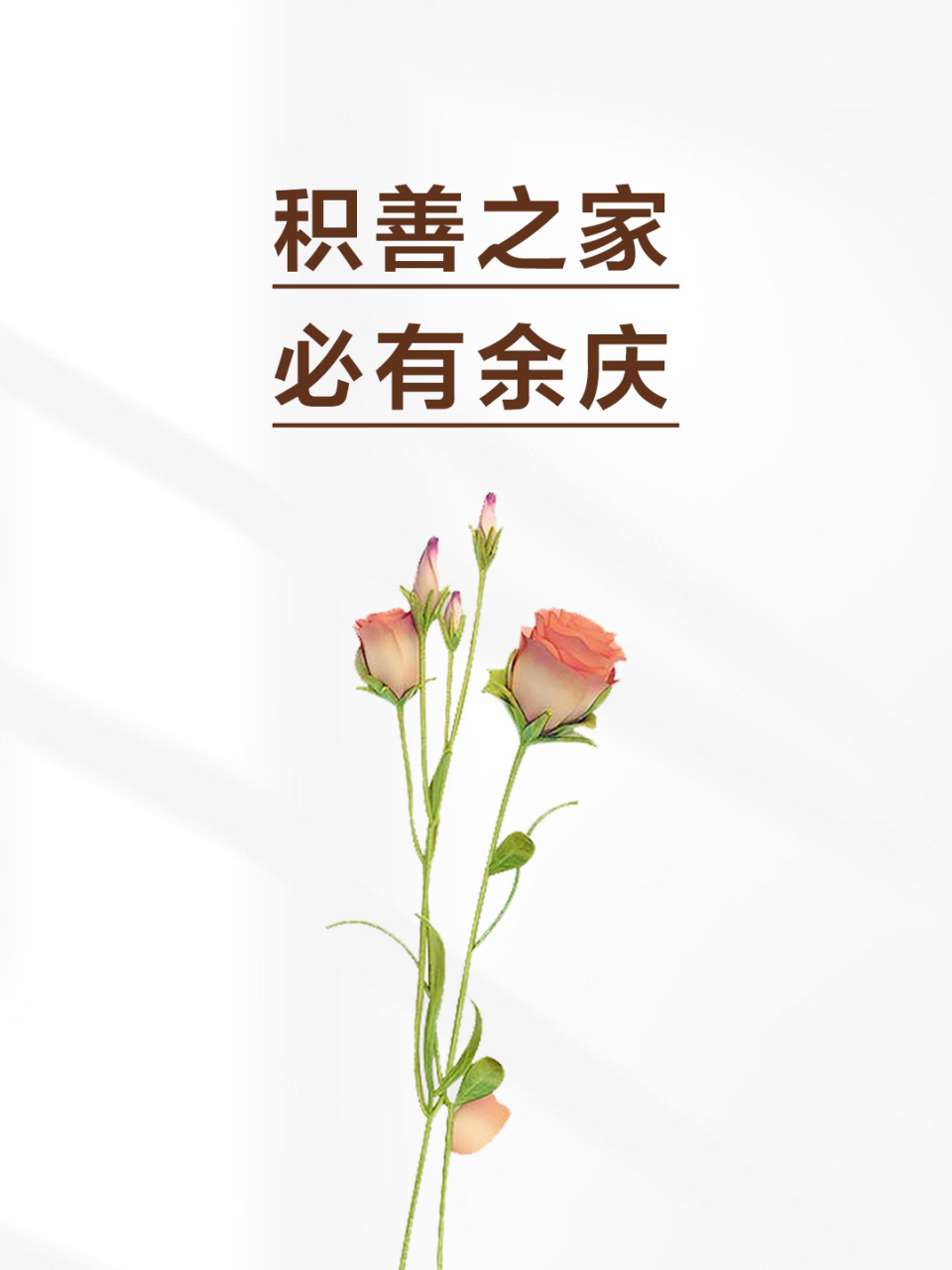 积善之家,必有余庆.