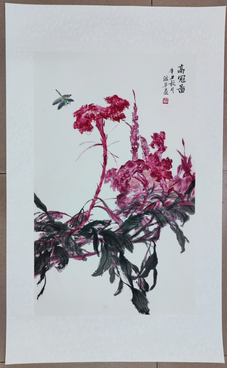 写意画鸡冠花大全图片