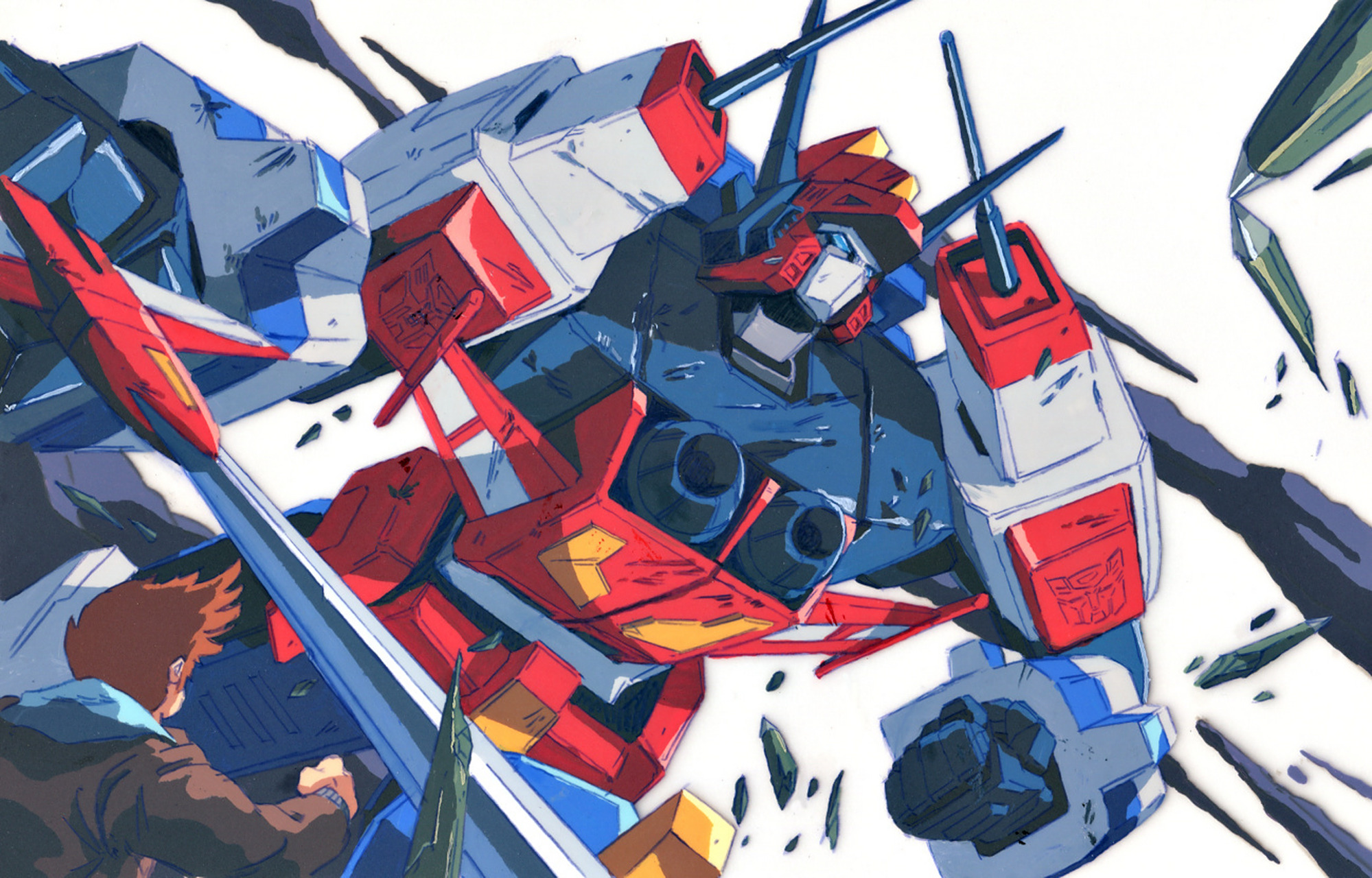 《变形金刚:胜利之斗争》皇者之剑史达插画欣赏,日版变形金刚的博派