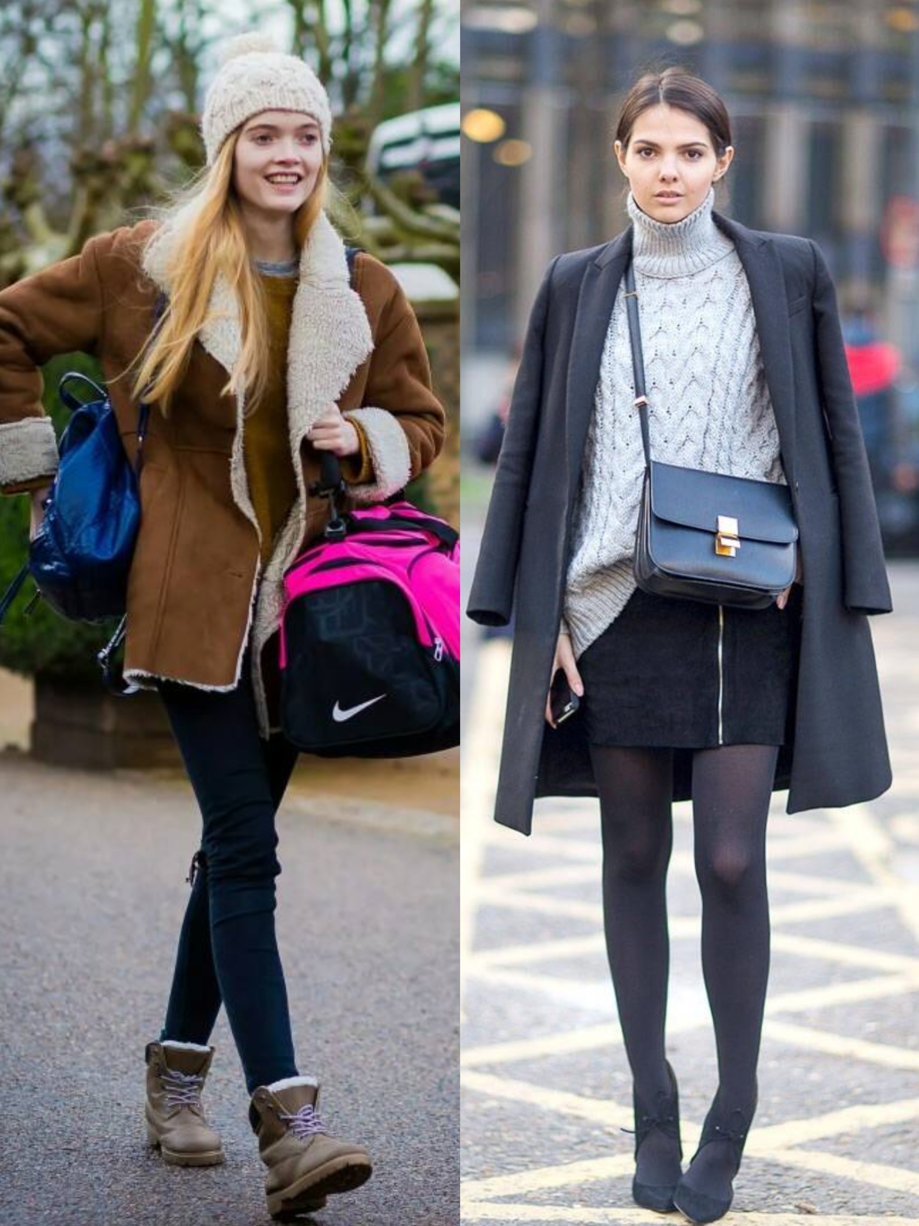 欧美风穿搭街拍