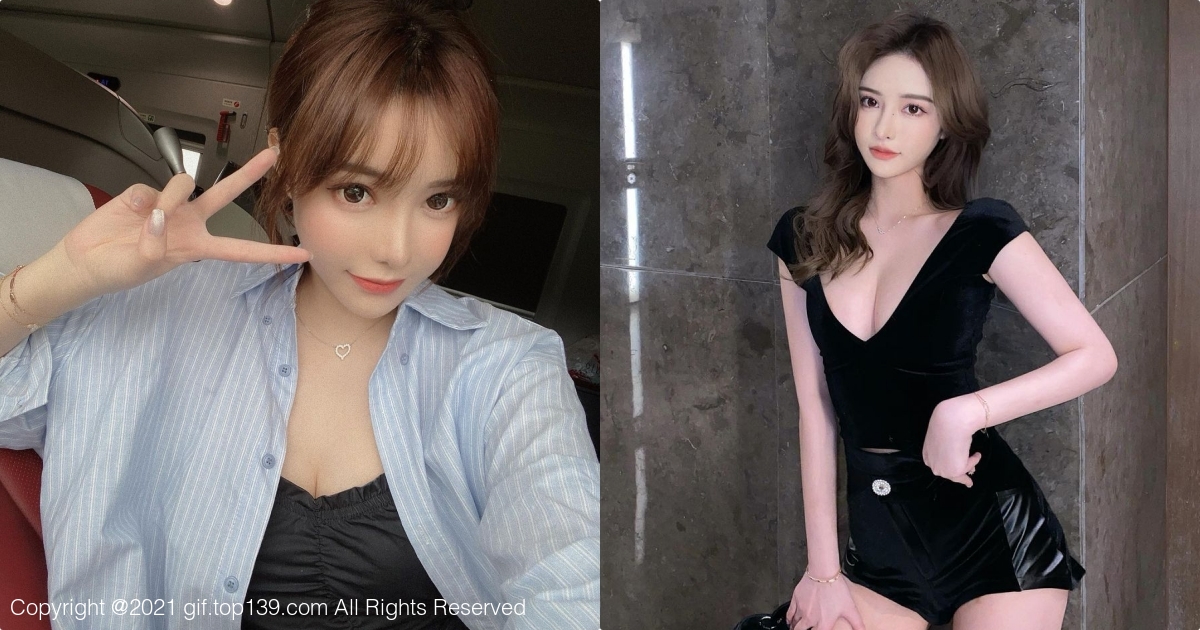 喜爱皮卡丘的妹子「98VK」搭配黑皮裤的辣照，事业线太显眼了
