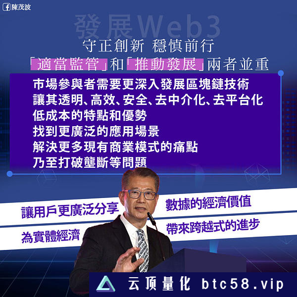 香港财政司司长：发展 Web3 要守正创新、稳慎前行