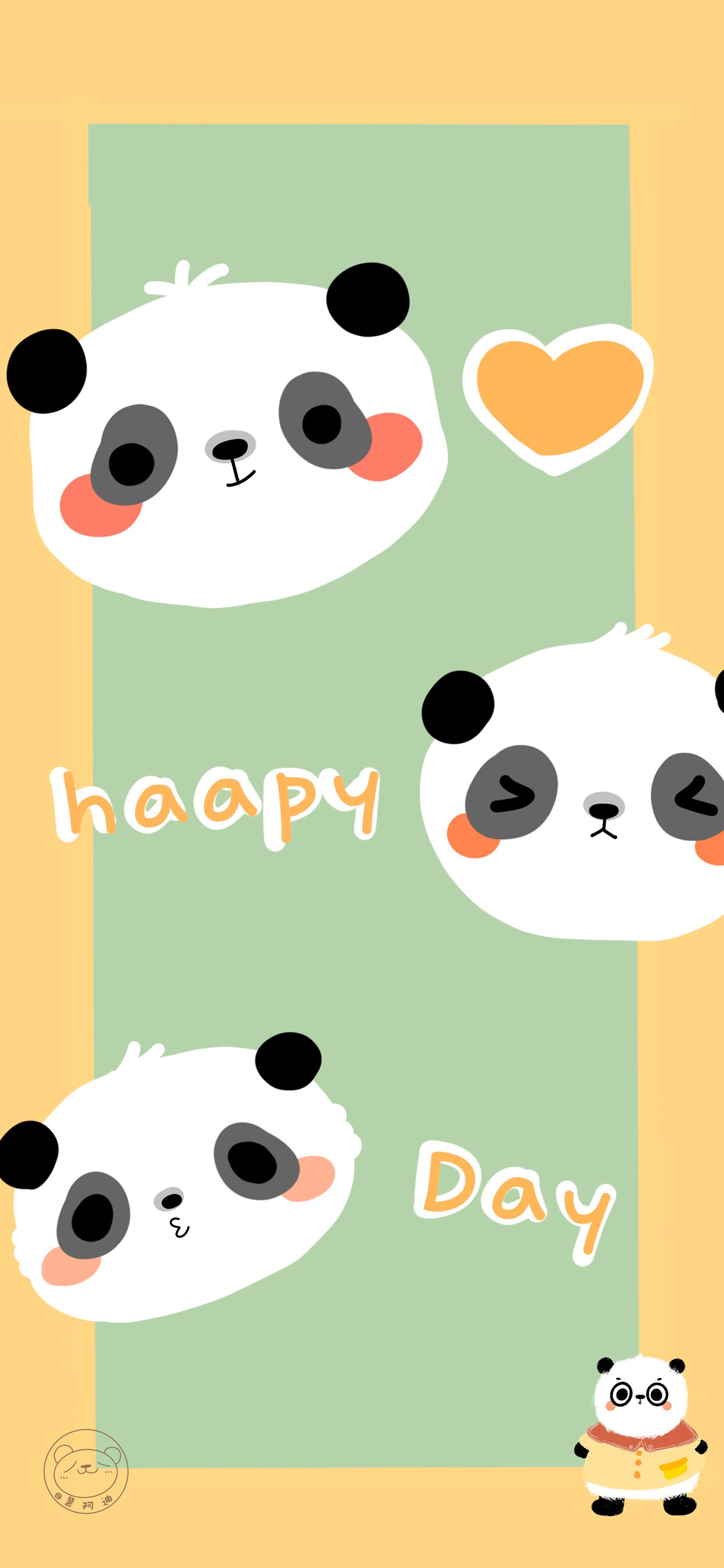 卖萌可耻,萌萌哒熊猫手机壁纸