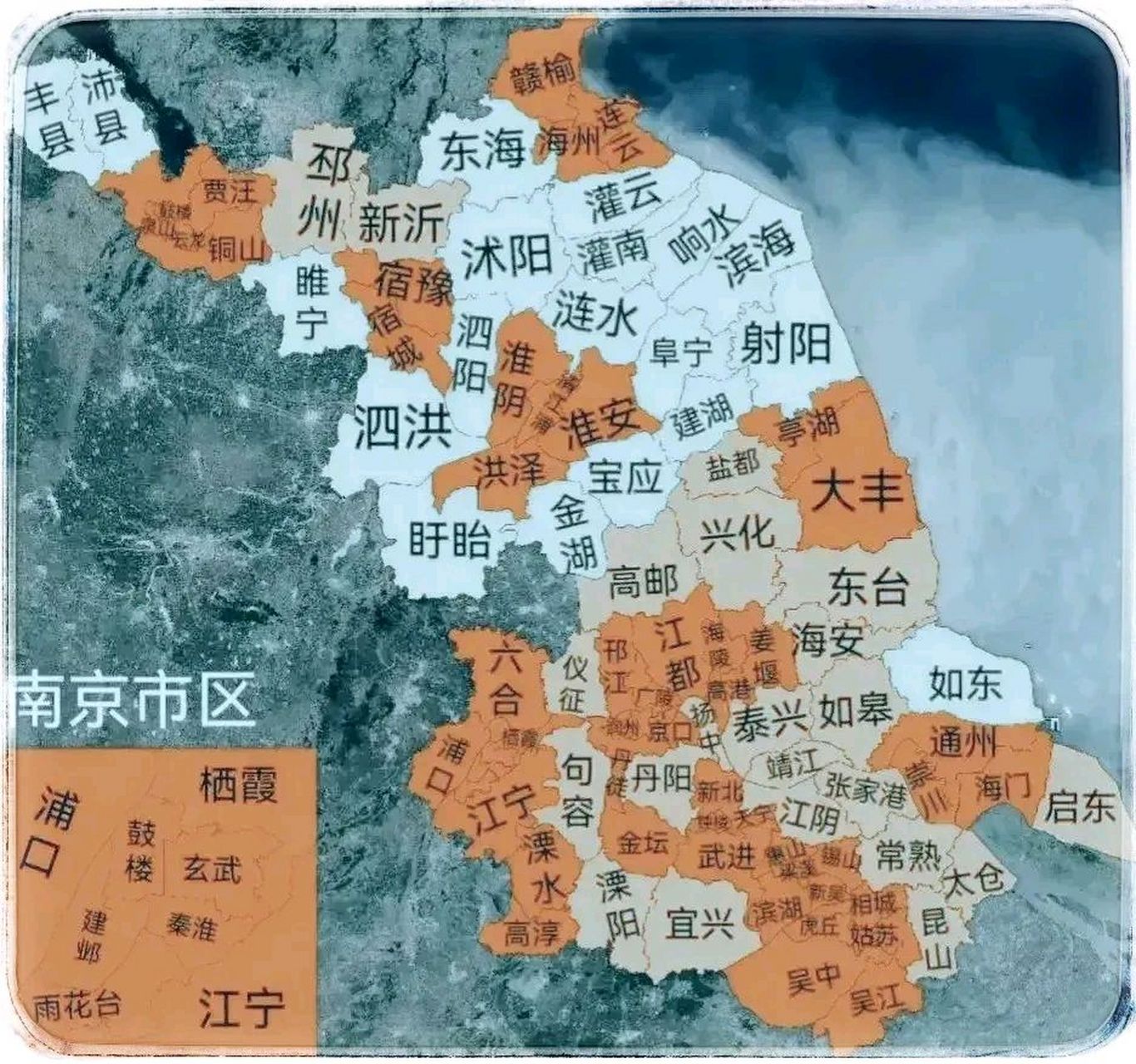 江苏省区(县)级区划图.