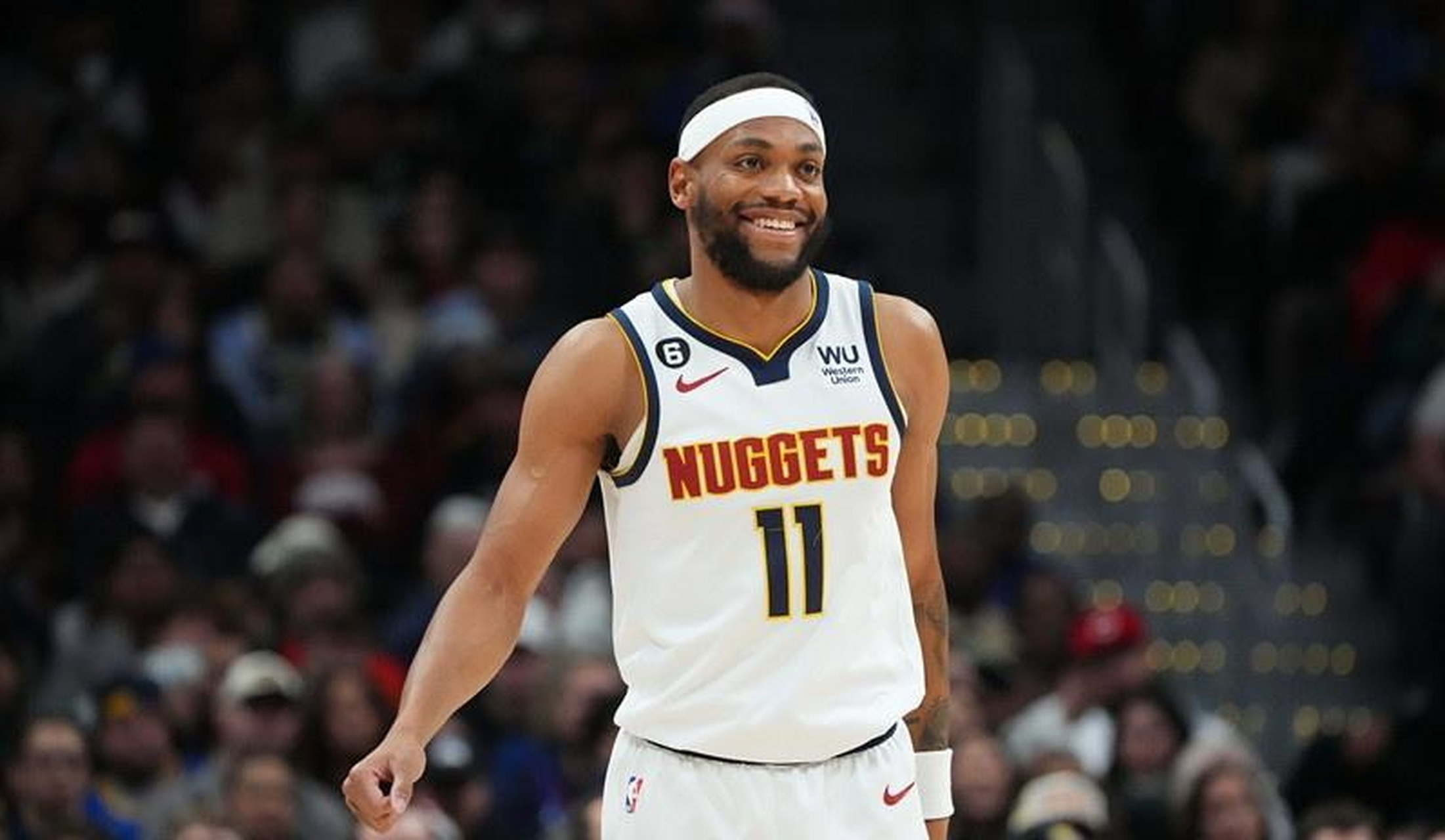 上赛季常规赛布鲁斯-布朗为掘金出战80场,场均可以得到11.5分4.1板3.